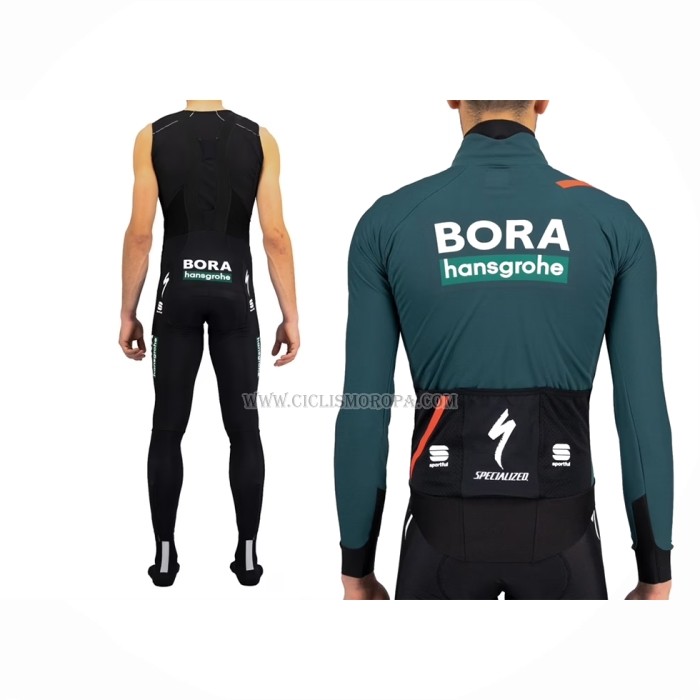 2021 Ropa Ciclismo Bora-hansgrone Verde Mangas Largas y Culotte ioui006